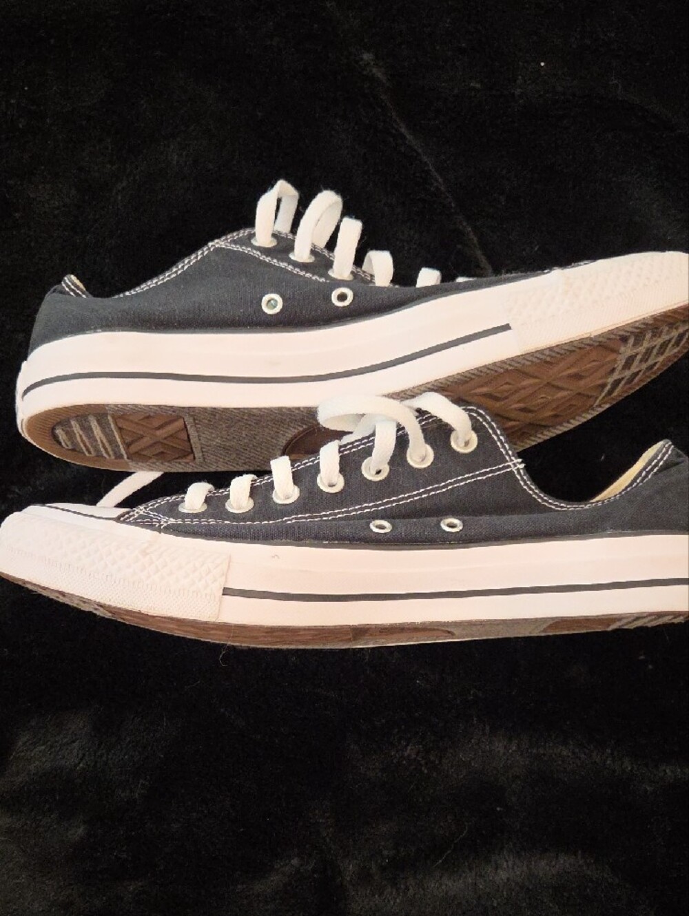 Converse Men's Black Canvas All Star Sneakers - Sz 11 - Picture 4 of 16